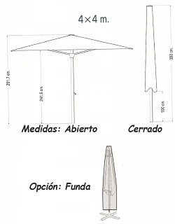 comprar Parasol 4x4 GIANT para hosteleria