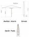 comprar Parasol 5x5 GIANT para hosteleria